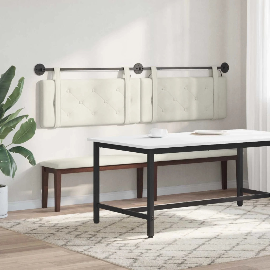 Testiera | Testata sospesa Con luce LED Crema Velluto