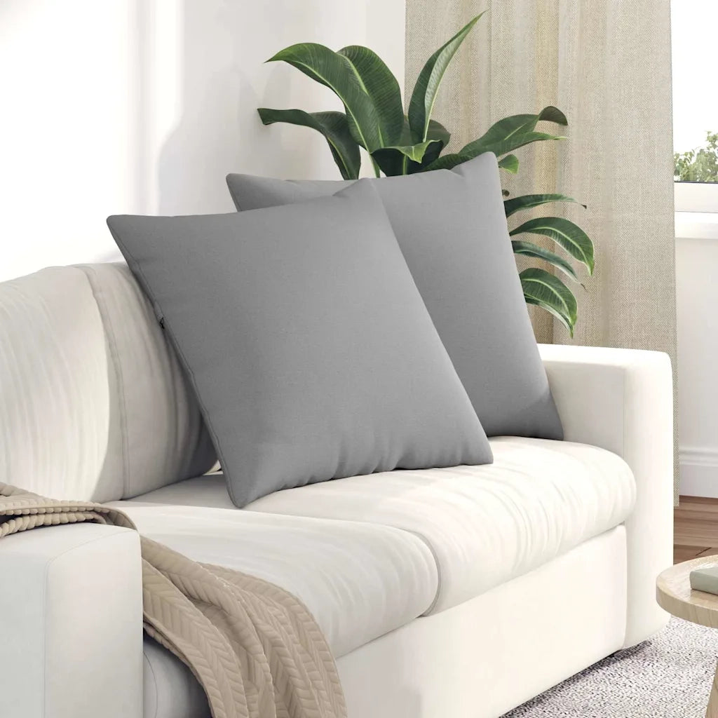 Cuscini da Divano 2 pcs Grigio Nuvola 60 x 60 cm Tessuto 42014010