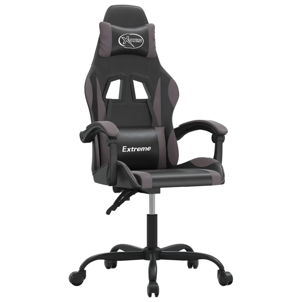 Sedia da Gaming Nera e Grigia in Similpelle 3143870