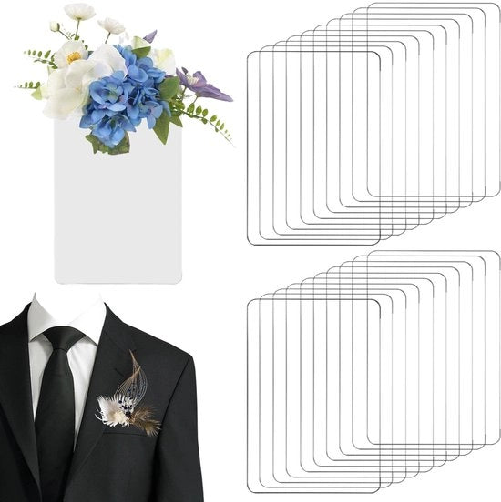 Set di vasi fiorali 20 pezzi - Borsa trasparente - Materiale PVC - Flessibile - Comfortevole - Nessuna danneggiatura confezione - Porta fiori corsage