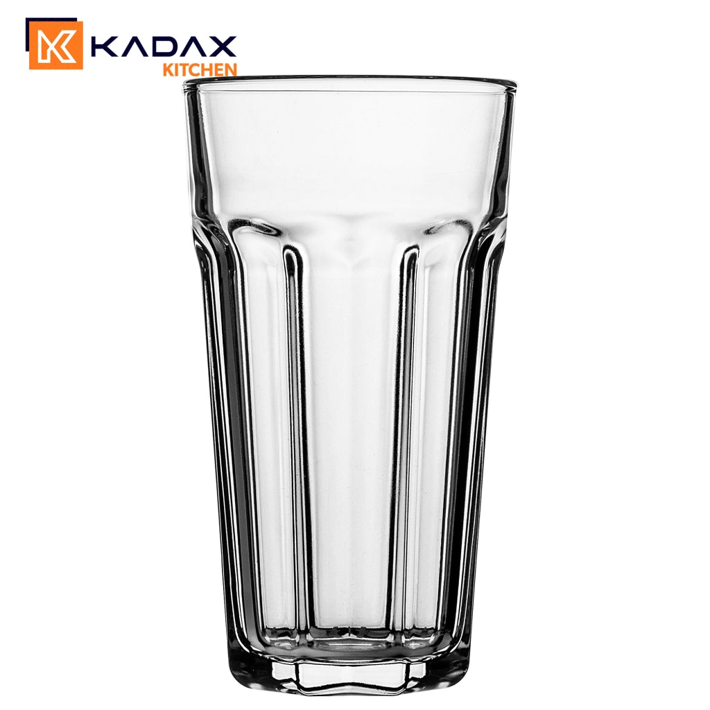 Set di 6 bicchieri KADAX da 635 ml per succhi di frutta, alti e spessi.