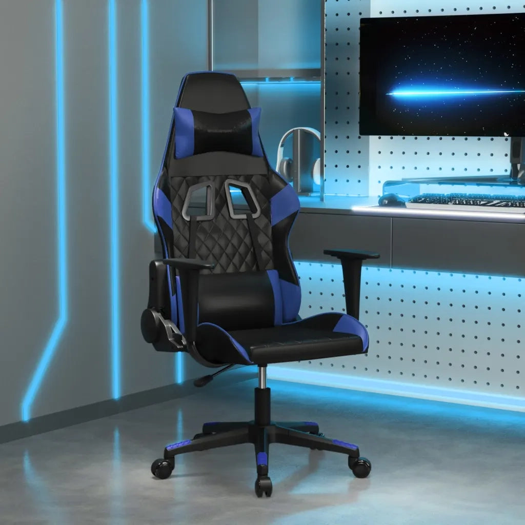 Sedia da Gaming Nera e Blu in Similpelle 3143753