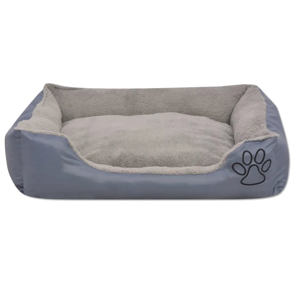 Cuccia per Cani con Cuscino Imbottito Taglia XXL Grigio 170417