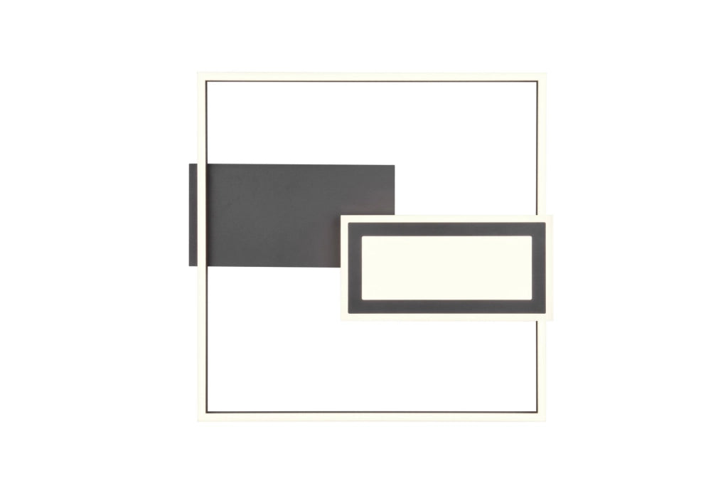 Lampada da soffitto LED 32W nera geometrica SPIRO RL