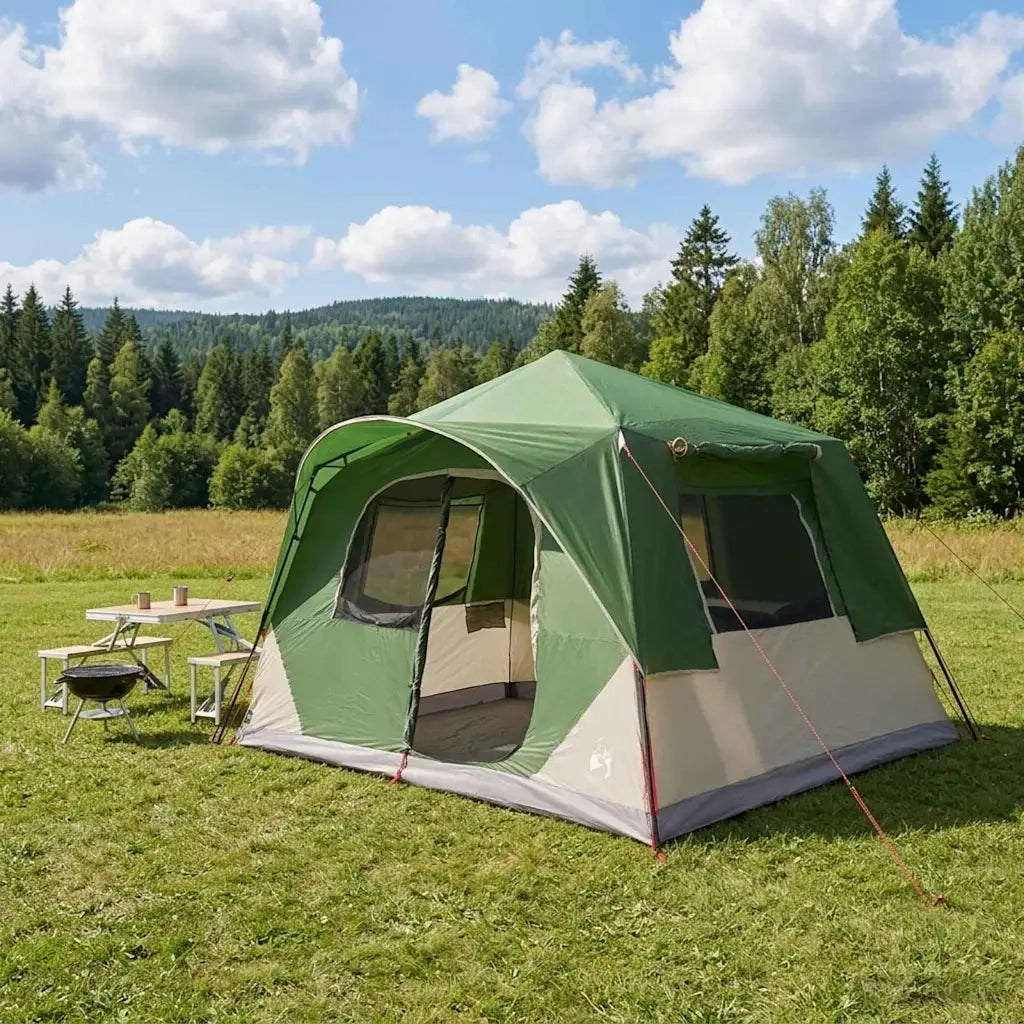 Tenda Istantanea Verde 365 x 380 x 200 cm Poliestere e Acciaio 42028699