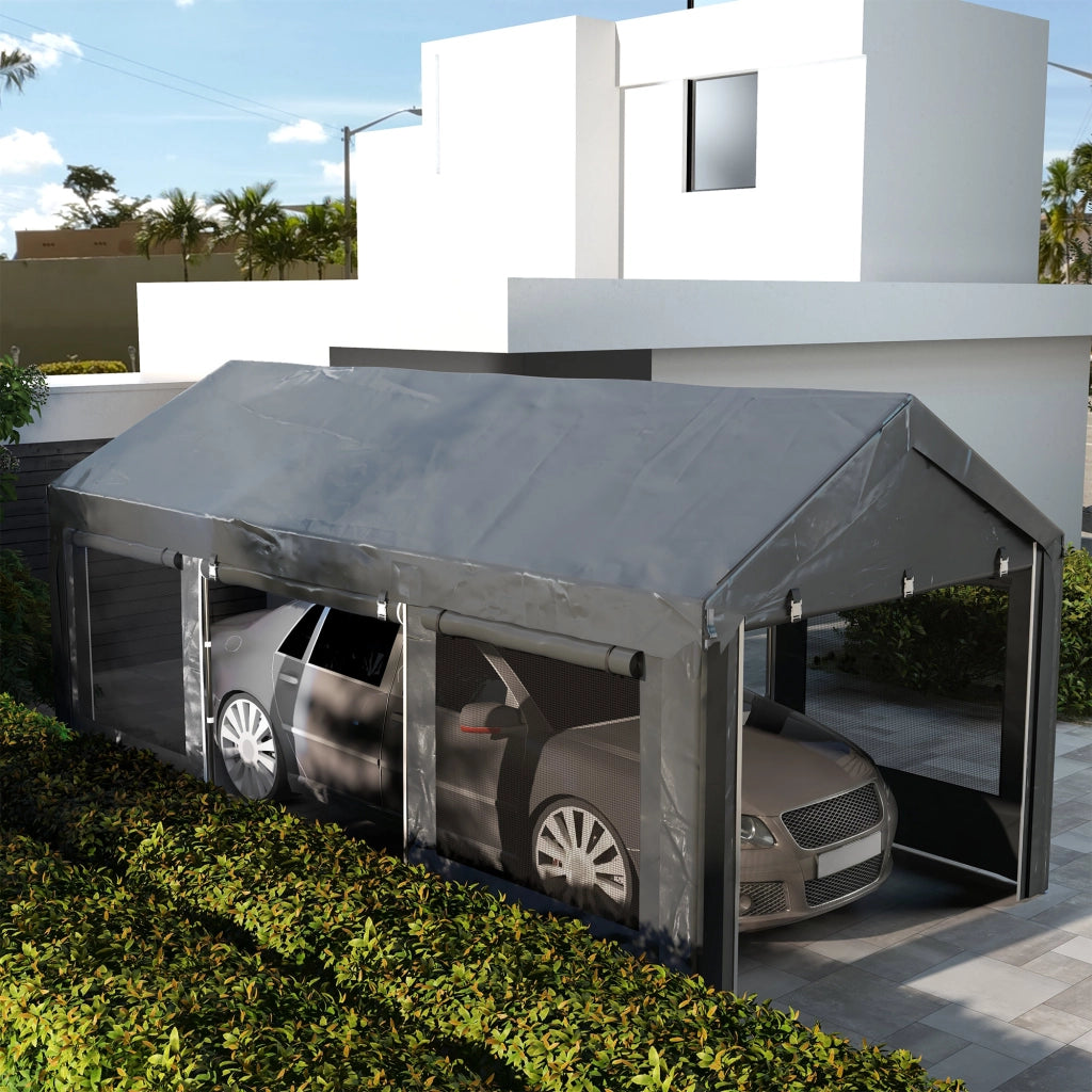 Gazebo per Giardino ¨C Minimal ¨C Grigio Scuro 6x3m
