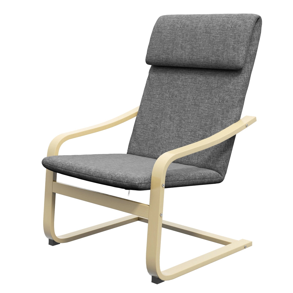 Poltrona con Schienale e Braccioli ¨C Minimal ¨C Grigio + Naturale