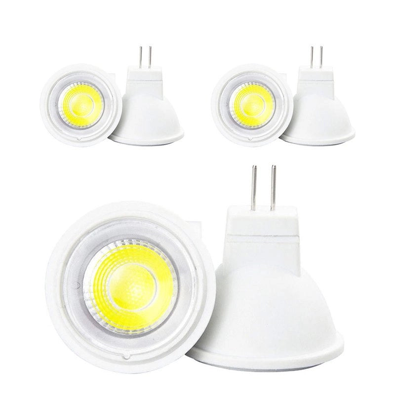 6 Lampada MR11 GU4 Led AC/DC 12V 3W 300LM Caldo 3000K D35X31mm