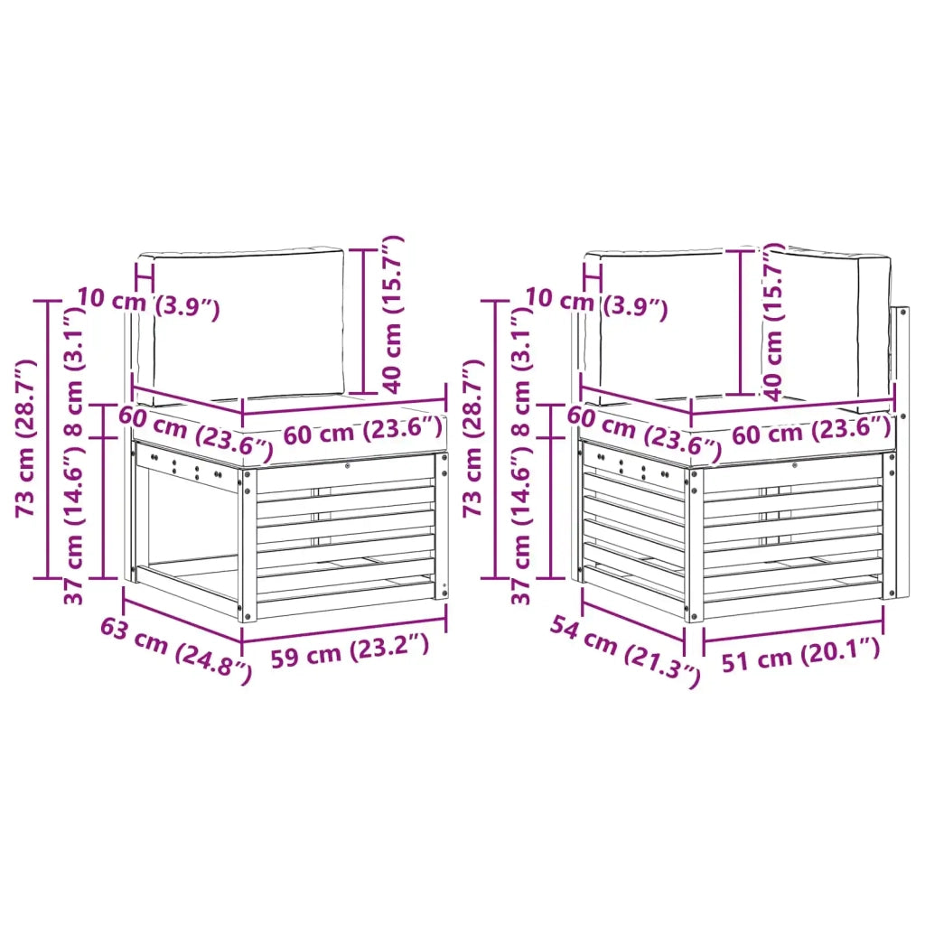 Set di divani da esterno 8 pcs Bianco e Crema 3392035