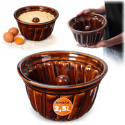 Teglia per torta KADAX con manicotto a camino, in gres, 24 cm, 2,5 l