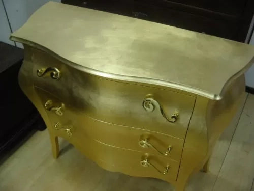 Comò bombato 3 cassetti 100*42*85 oro (1251) - Mobili 2G