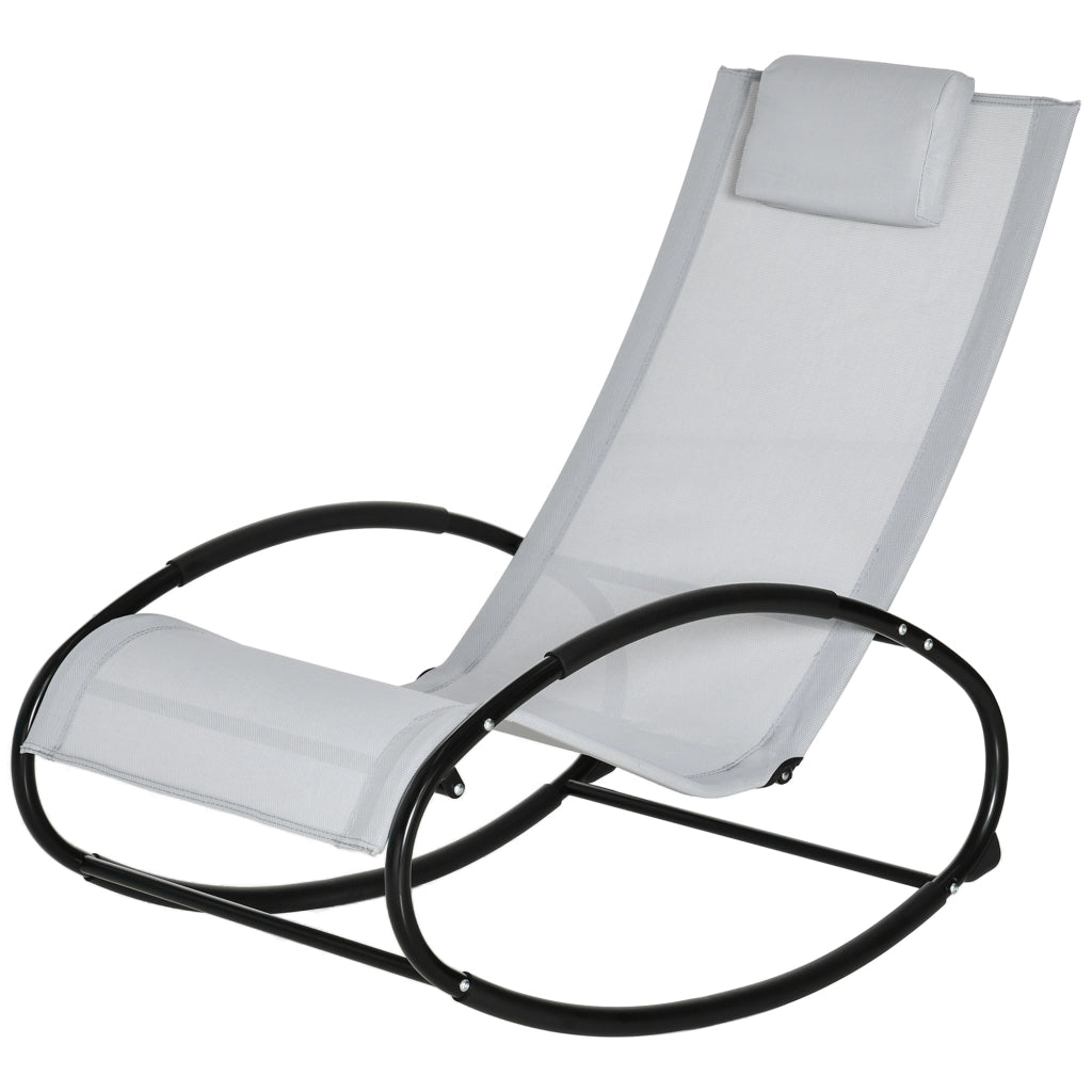 Sedia a Dondolo Zero Gravity ¨C Minimal ¨C Grigia 105x62x88 cm