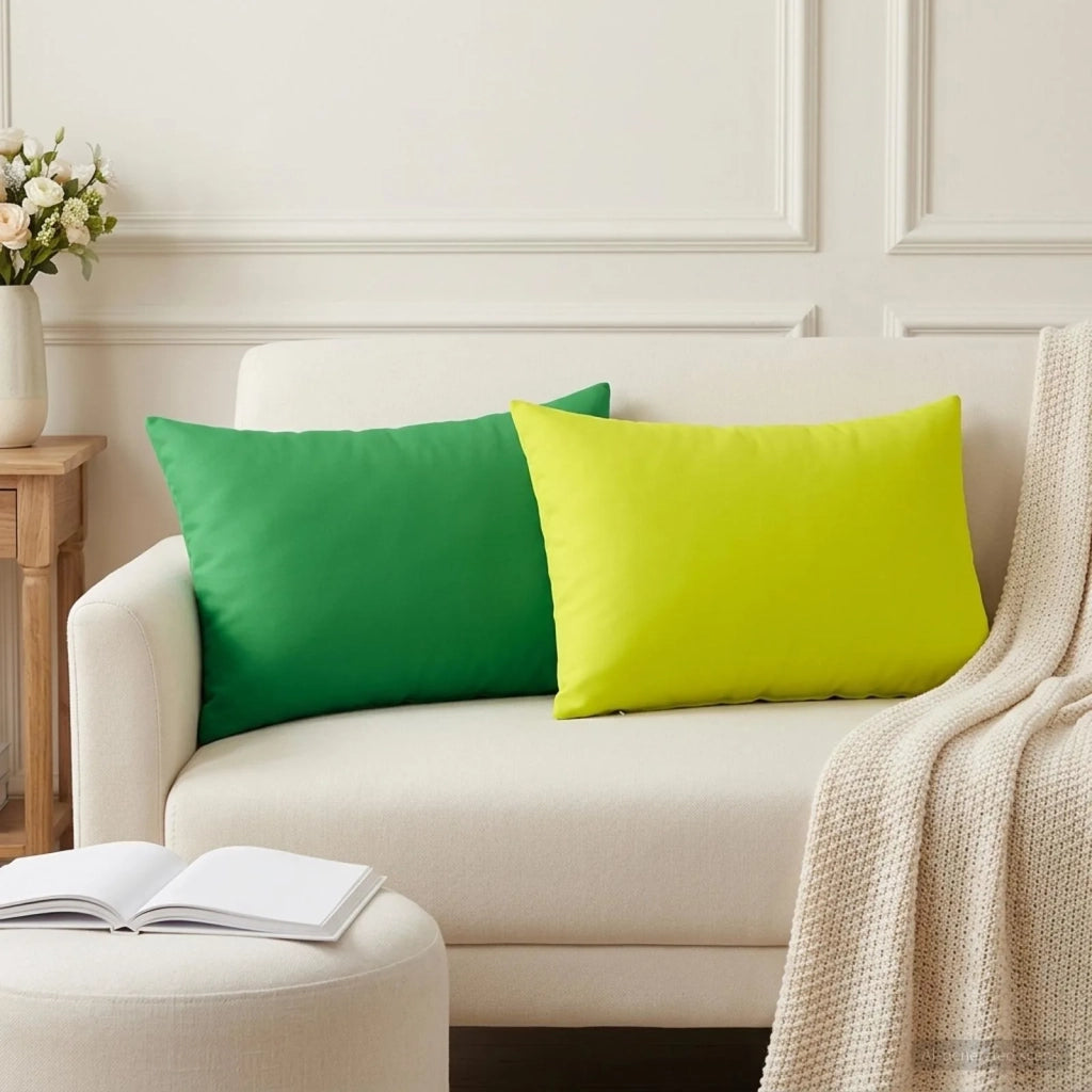 Federa 2 pcs HEERLEN Verde 50 x 80 cm Poliestere 912047