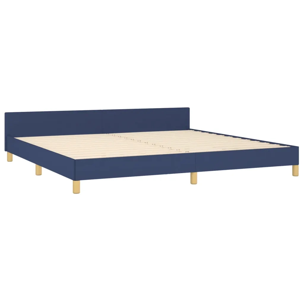 Giroletto senza Materasso Blu 200x200 cm in Tessuto