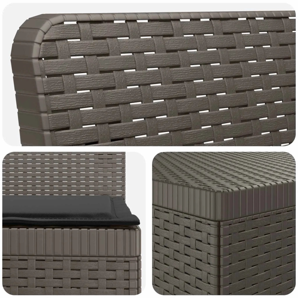 Divano da esterno-Divano da Giardino 3 posti con cuscini in look rattan PP 838381