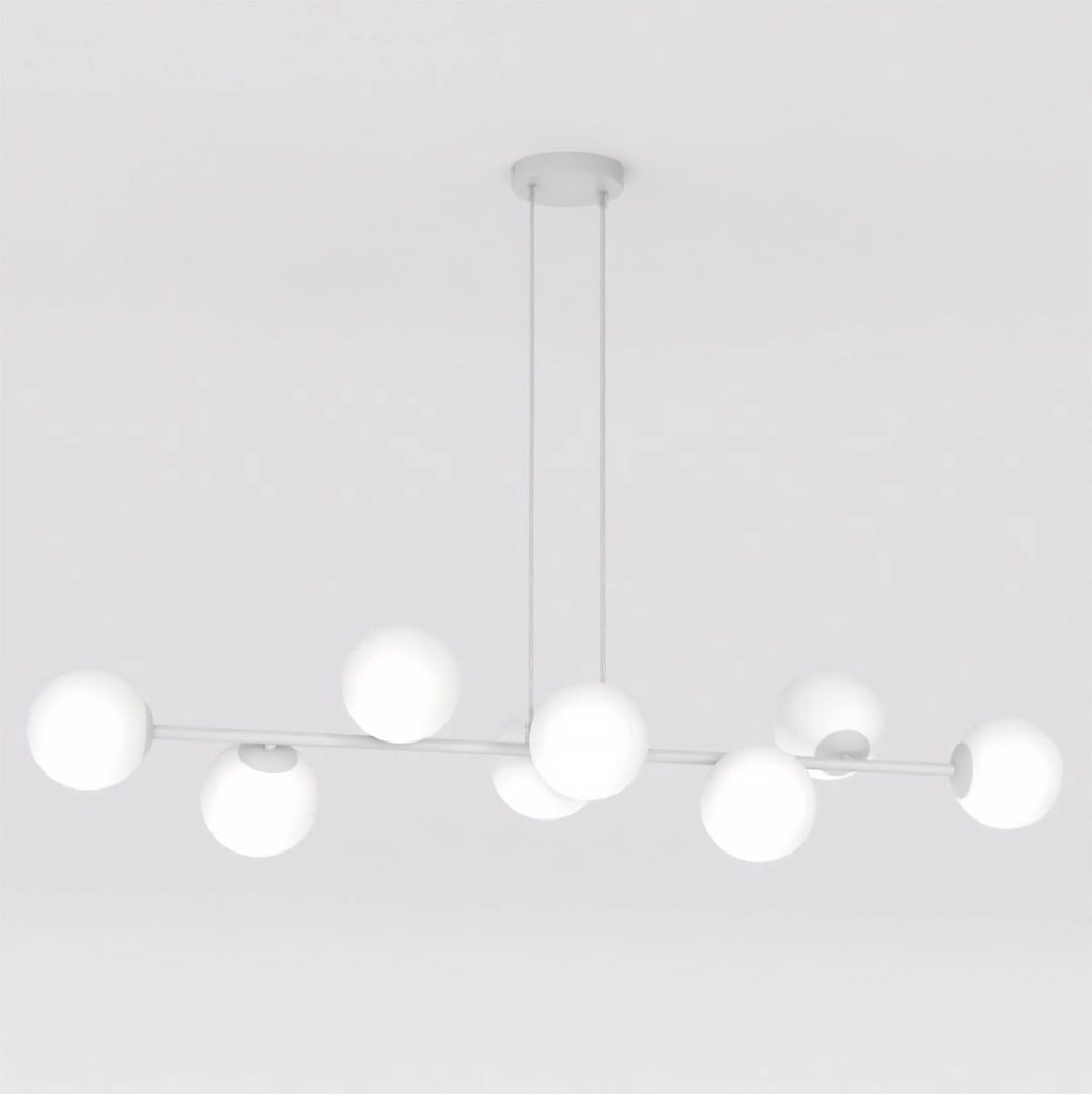 Lampada a sospensione MAGNUS Emibig 8xE14 grigio bianco