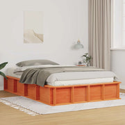 Letto matrimoniale | Letto per adulti | Struttura del letto Marrone cerato 120 x 200 cm Pino massello