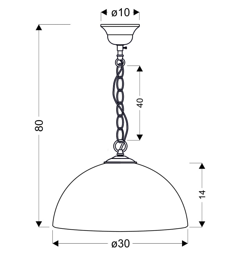 Lampada a sospensione Sugar Candellux Ø30 bianca E27