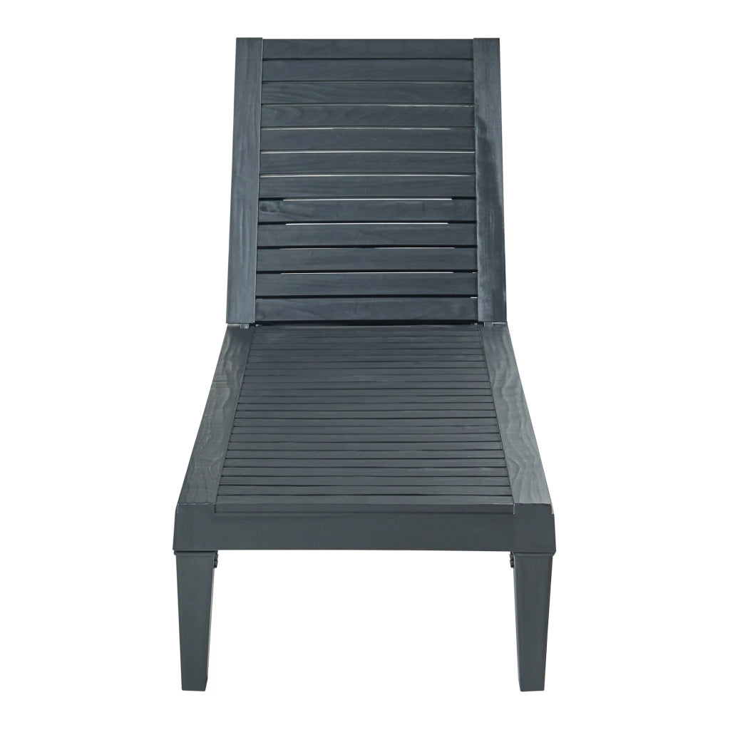 Lettino Prendisole Ateleta in Plastica - Nero Effetto Legno casa.pro