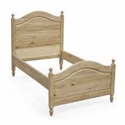 Letto 1 piazza e mezza arte povera legno grezzo 129x212x112 - Mobili 2G