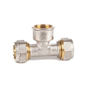Raccordo a "t" a stringere filettato femmina per multistrato : Diametro - 20X3/4X20, Spessore - 2MM