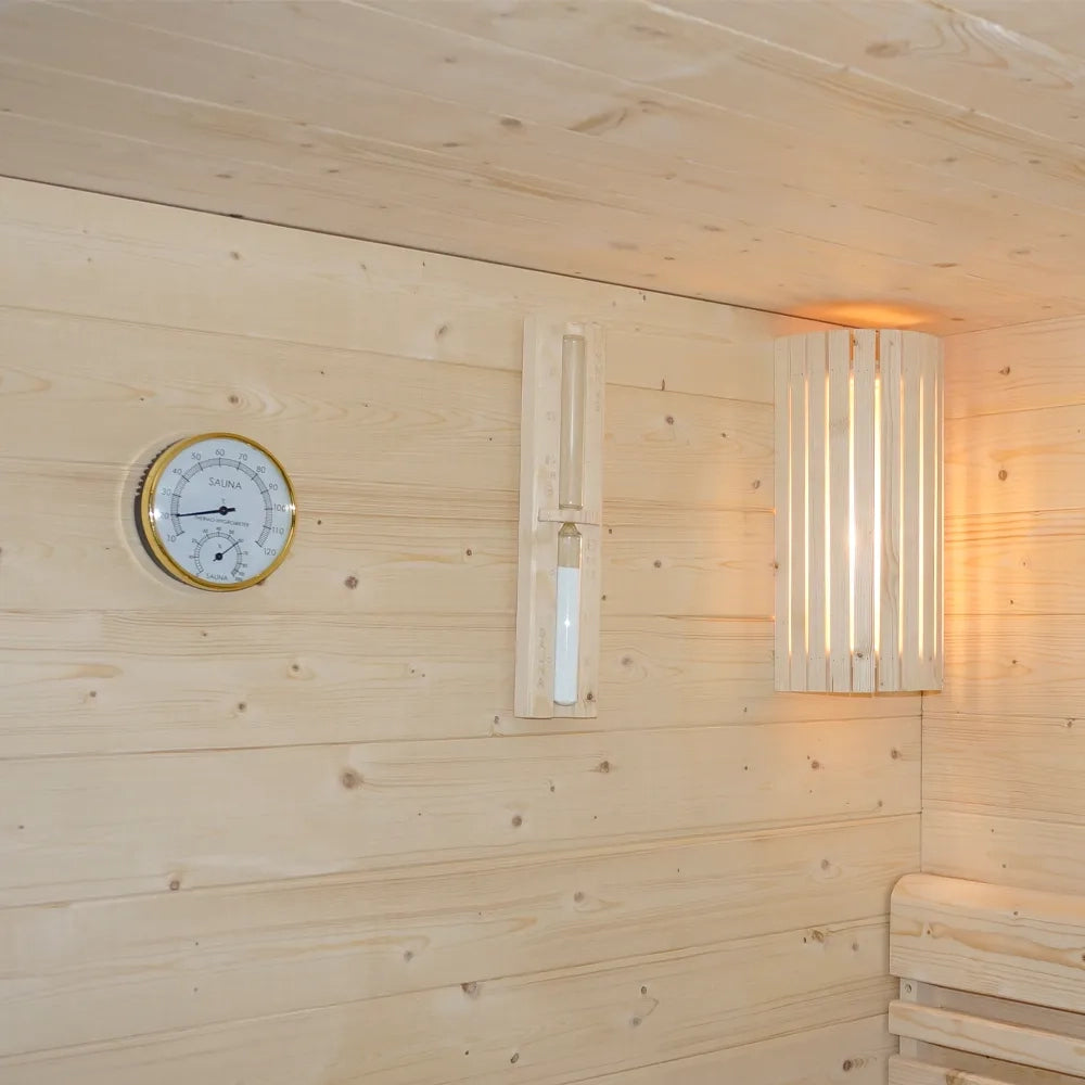 Sauna finlandese da interno 2-3 persone 150x120cm h190 in legno di abete | Kivi