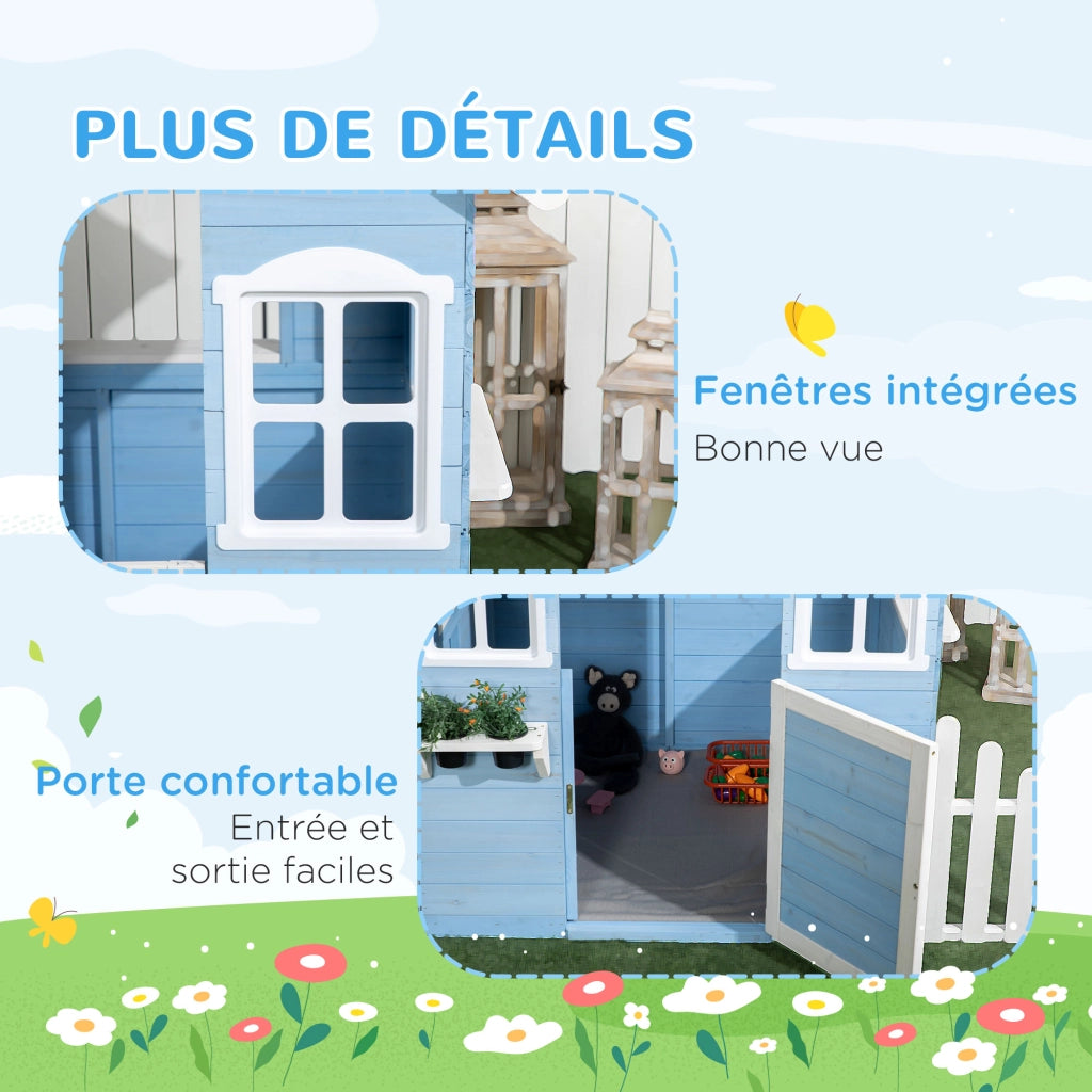 Casetta da giardino per bambini ¨C Minimal ¨C 151x112.5x142 cm blu