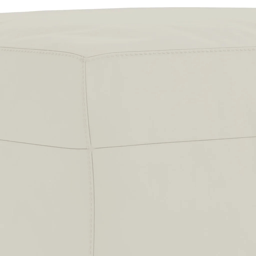 Set di Divani 3 pz con Cuscini Crema in Velluto