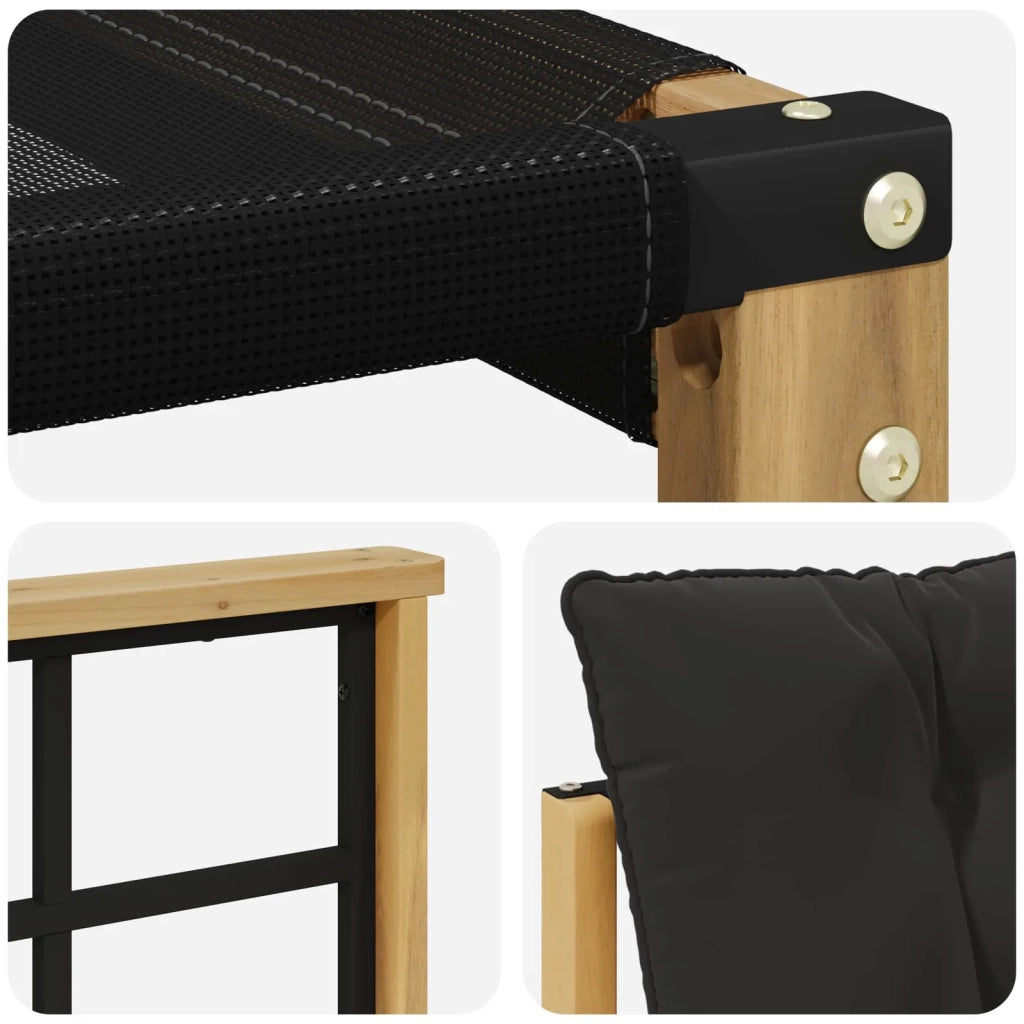 Set di divani da esterno 6 pz Bianco e Nero 3388954
