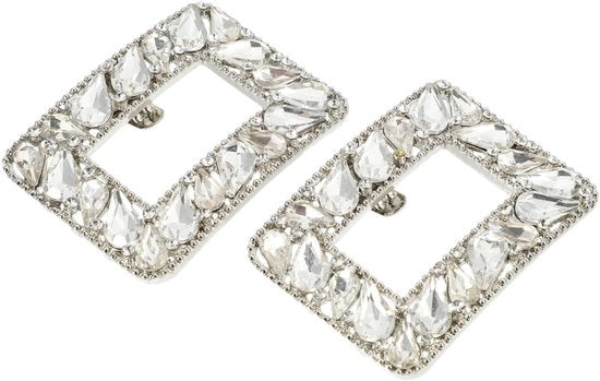 Accessori per scarpe eleganti con strass - 2 pezzi - 60 x 44 mm
