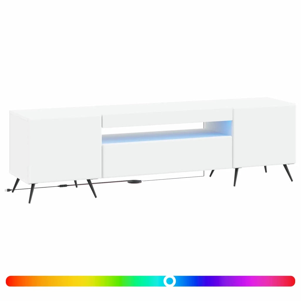 Mobile TV LED Bianco Legno ingegnerizzato 897565