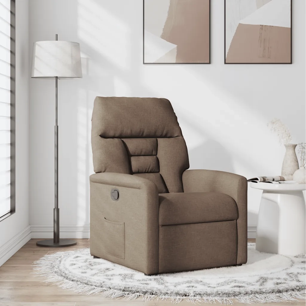Poltrona Reclinabile in Tessuto Marrone 4015546