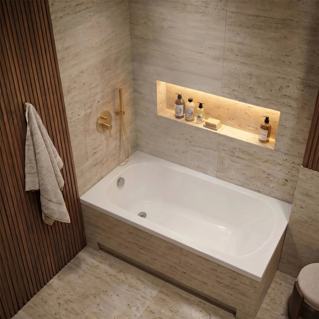 Vasca Da Bagno Acrilica Da Incasso Rea Gloria 130