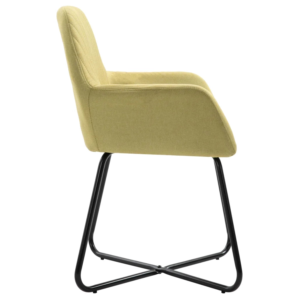 Sedie da Pranzo 6 pz Verde in Tessuto 277105