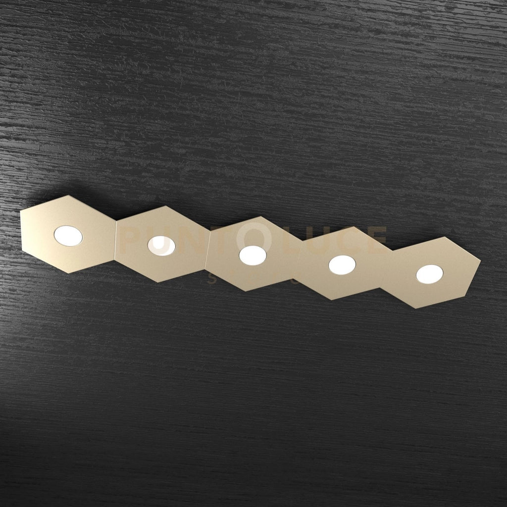 HEXAGON APPLIQUE-PLAFONIERA 5 LUCI SABBIA 1142-5L-SA
