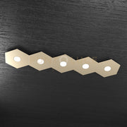 HEXAGON APPLIQUE-PLAFONIERA 5 LUCI SABBIA 1142-5L-SA