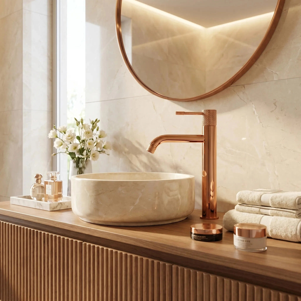 Rubinetto Da Lavabo Rea Venti Copper High