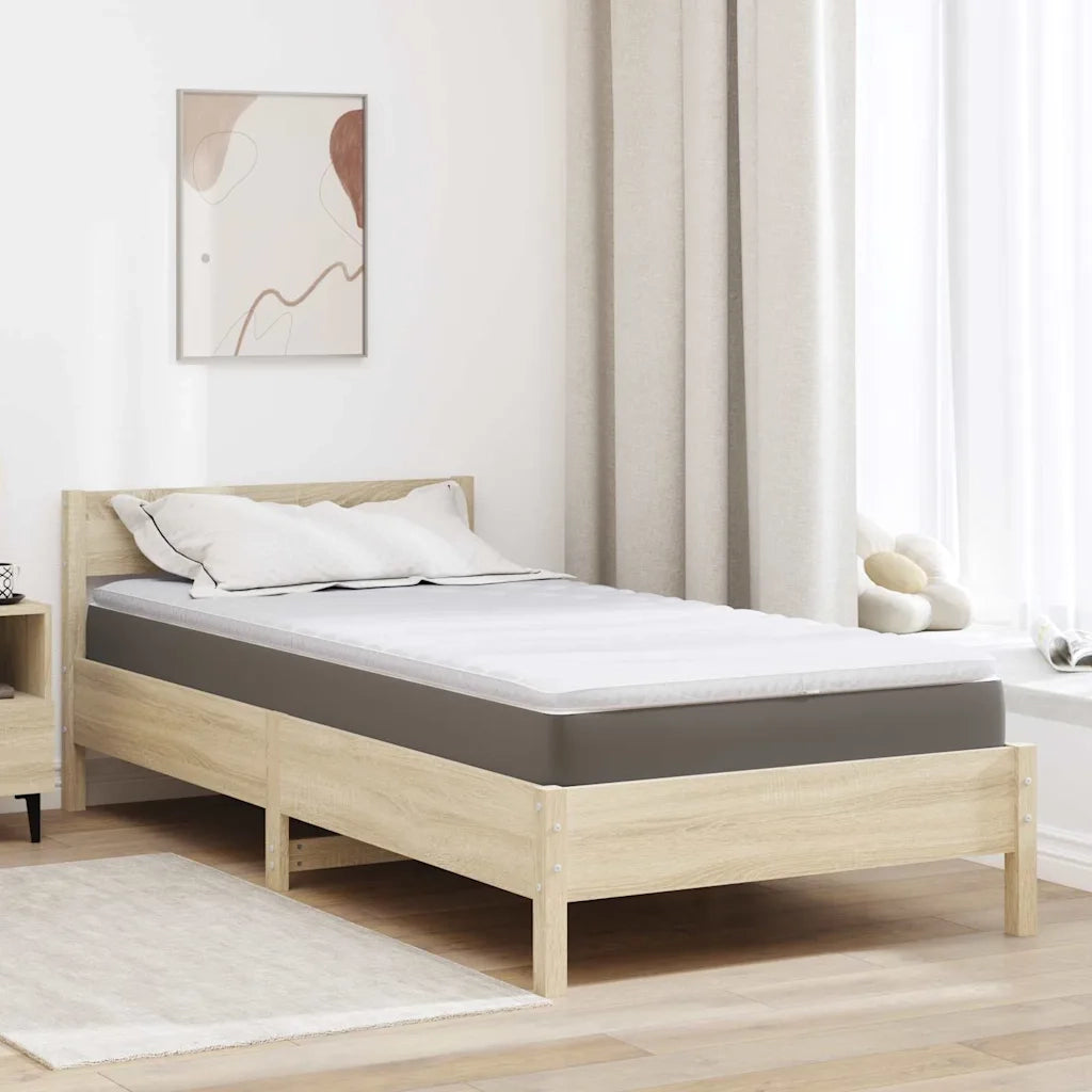 Topper per materasso Bianco 90 x 200 cm Tessuto a maglia 4106404
