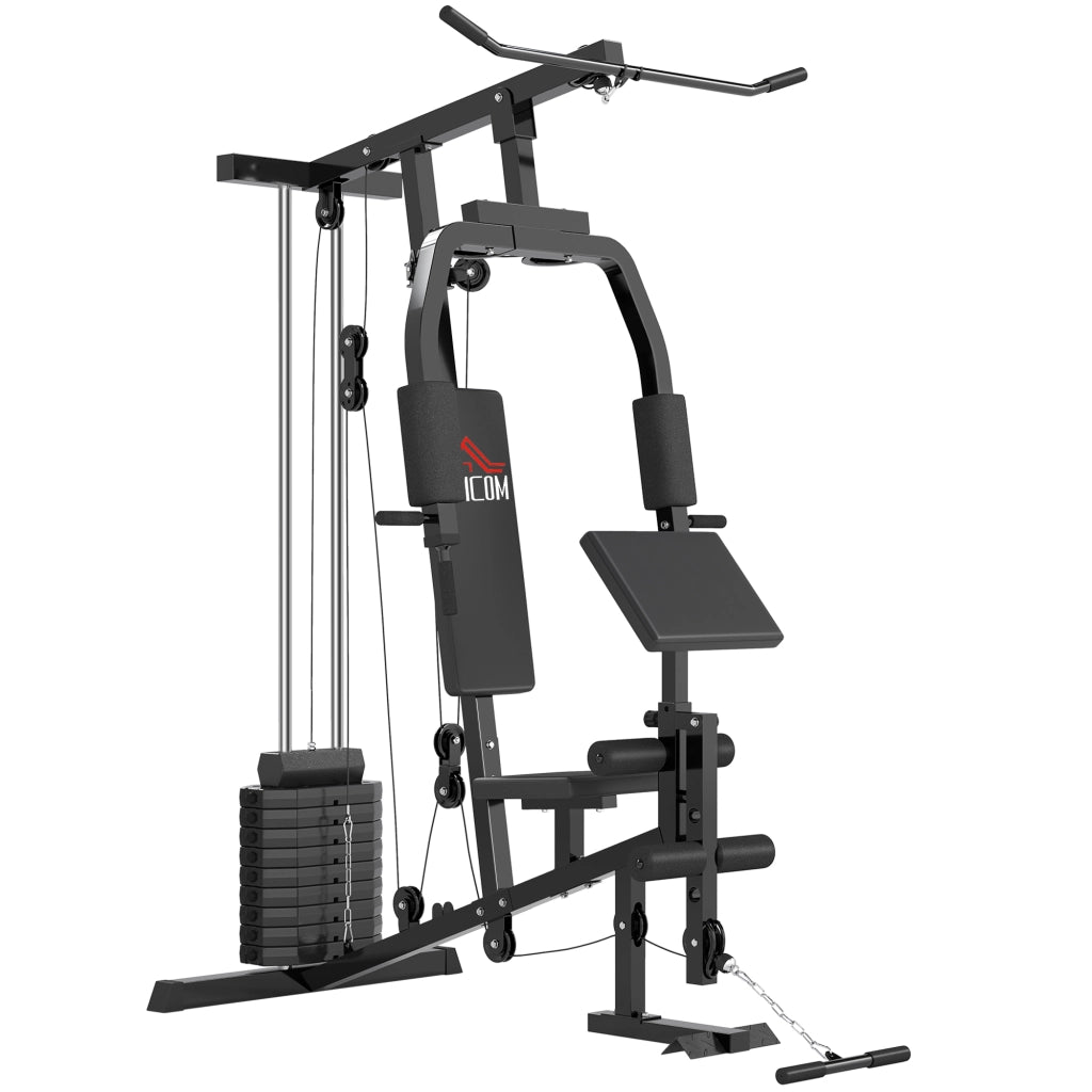 Stazione fitness multifunzione ¨C Xylo ¨C con lat machine, cavi, panca pettorali, butterfly, leg press, 45kg