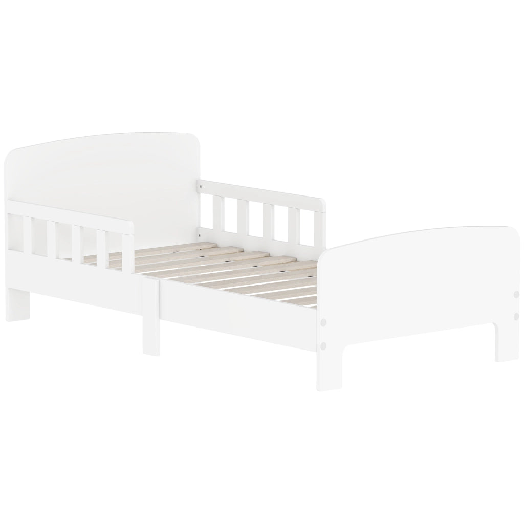 Letto per bambini con sponde di sicurezza ¨C Minimal ¨C MDF, bianco, 90x200 cm