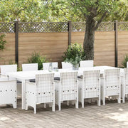 Set da Pranzo per Giardino con cuscino 13 pcs Bianco 3378625