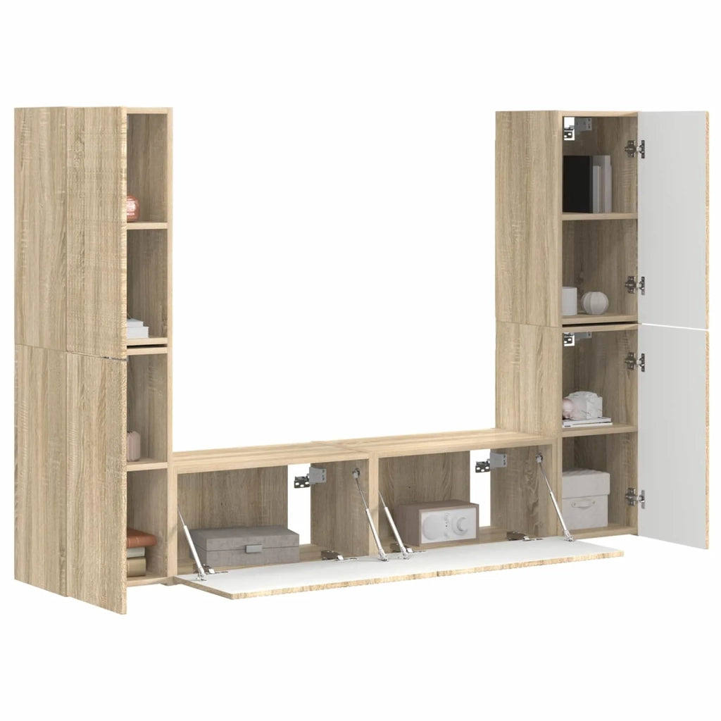 Set mobile TV 6 pcs Rovere Sonoma Legno multistrato 3409107
