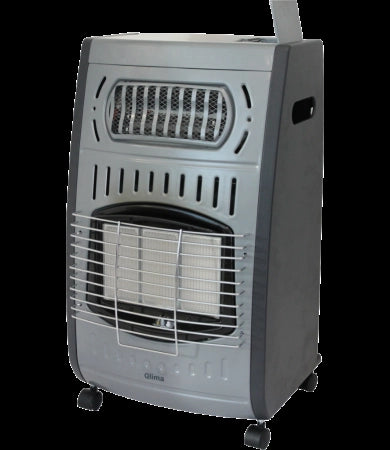 Stufa a gas GH 3062 RF ventilata, grigio, fino a 205 m3, potenza kW 4,2+ kW 2,0, 3 regolazioni, regolatore gas incluso