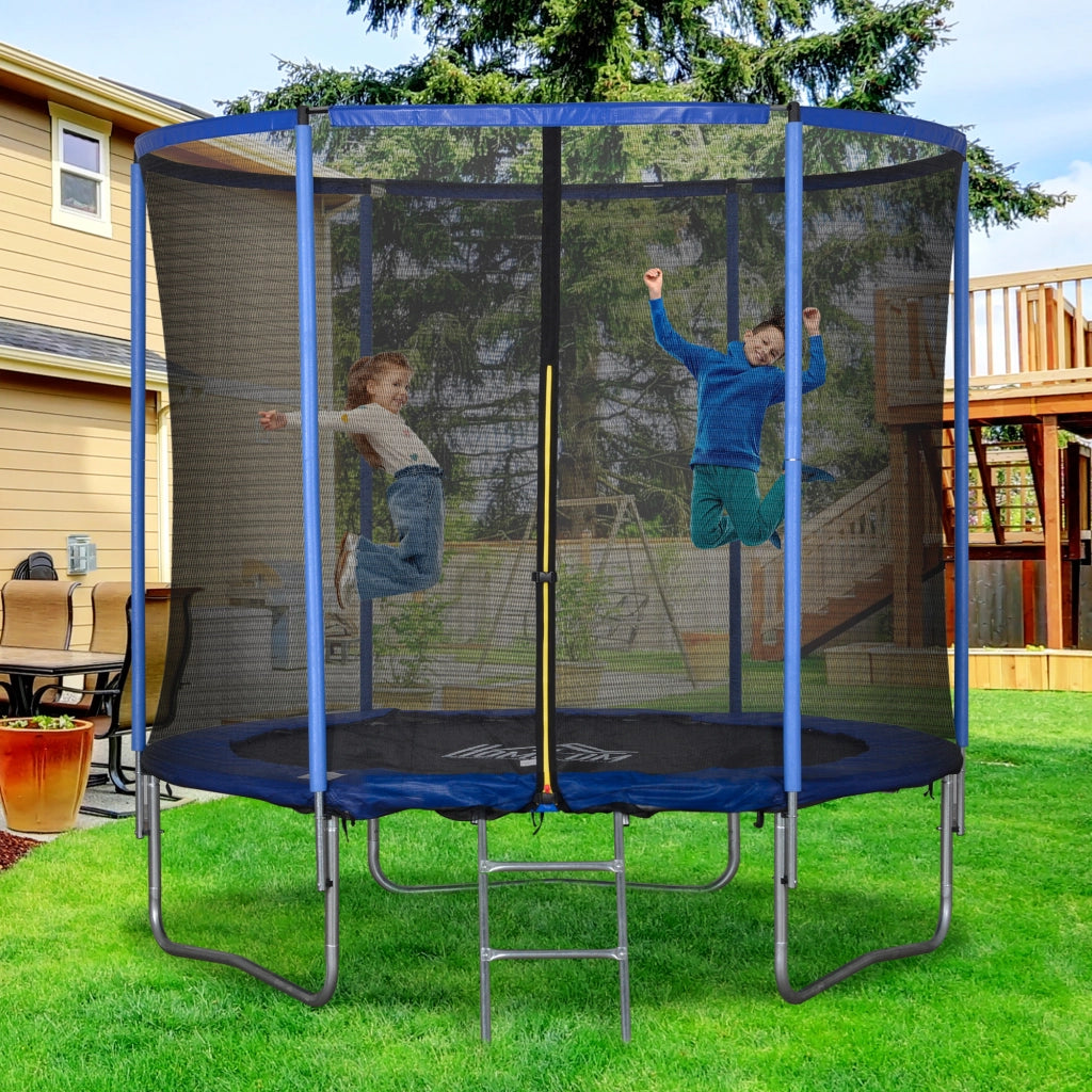 Trampolino da Giardino ¨C Minimal ¨C Blu e Nero, ?244x240cm