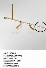 TRUCK PROFILO IN ALLUMINIO 1MT IP65 ORO SEZIONABILE