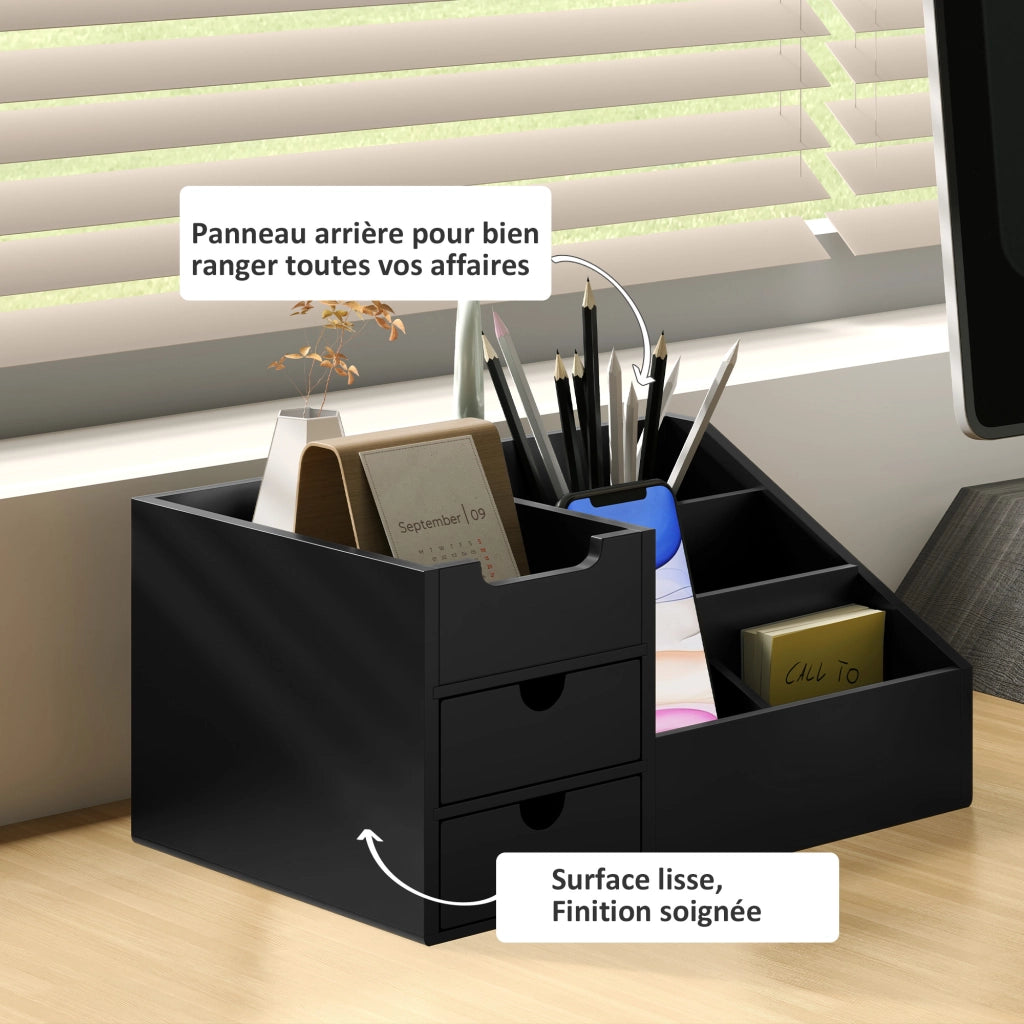 Scrivania con cassetti e ripiani ¨C Minimal ¨C nero
