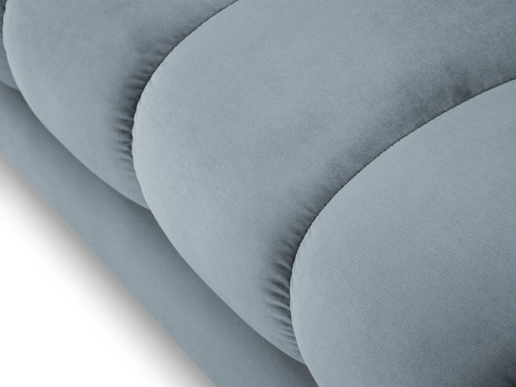 Cosmopolitan Design - Chaise longue sinistra "Bali" in velluto azzurro 