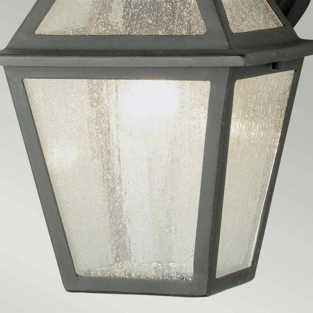 Applique esterna vetro nero E27 60W Polruan Elstead