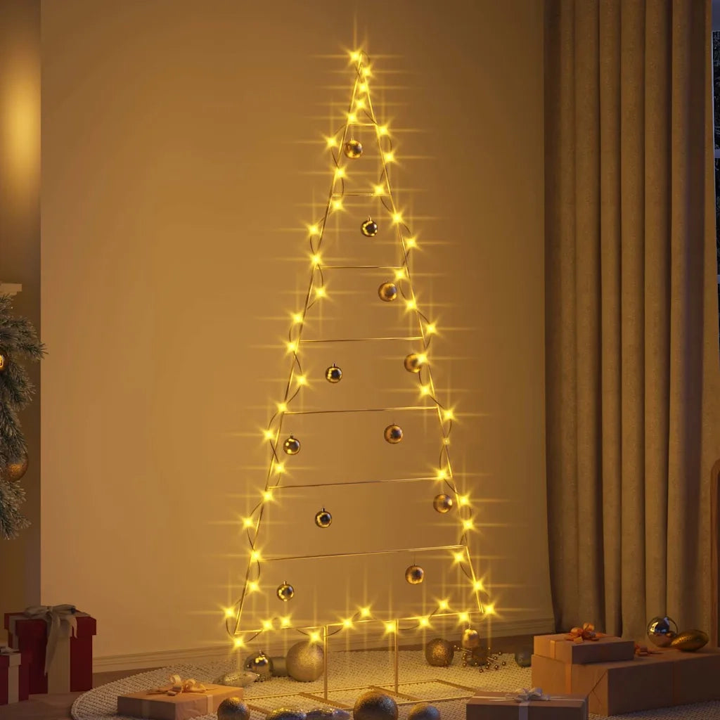 Albero di Natale in metallo con supporto Oro 181 cm 42019167