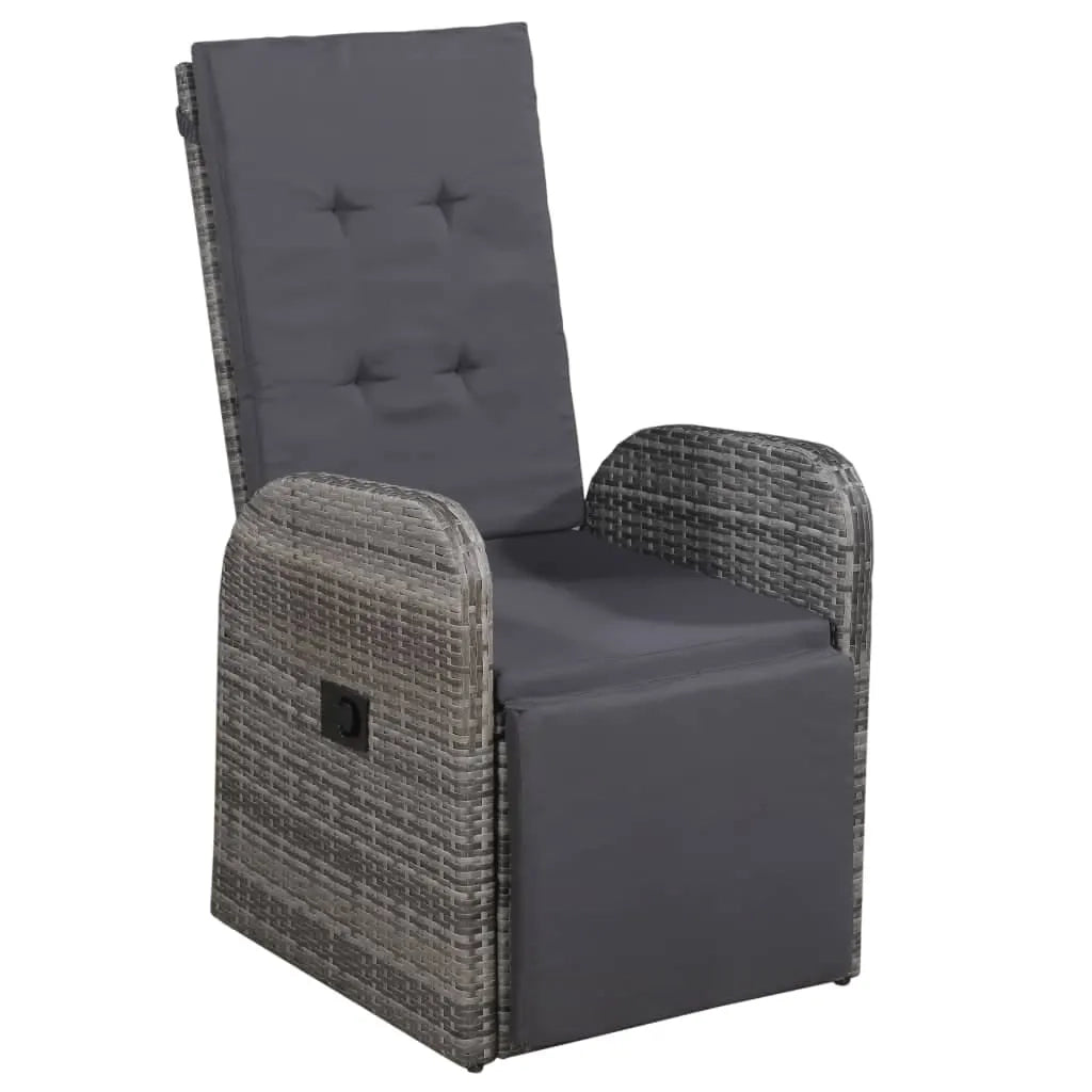 Set da Pranzo da Giardino 7 pz con Cuscini Grigio 3099501